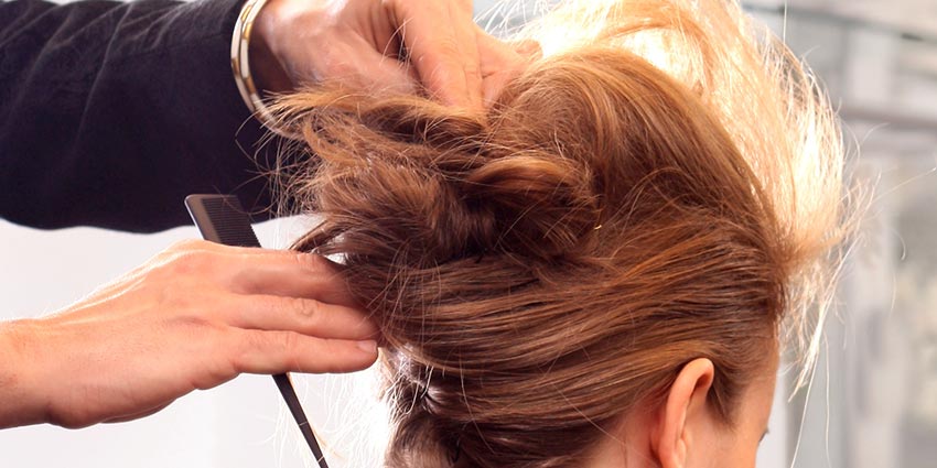 Woman with haircut